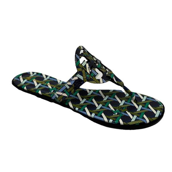 Tory Burch Miller blue geo metro blue print 7 - Picture 1 of 7